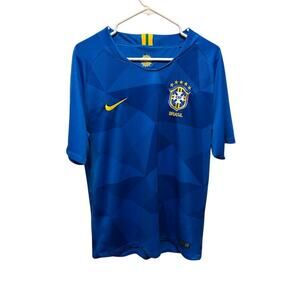 Nike Dri-Fit Brazil Jersey 2018 Away Soccer Blue Men’s Size XL Football